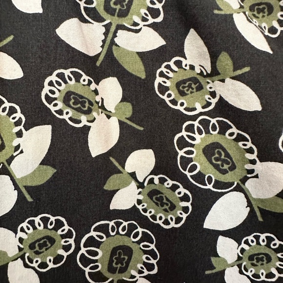 Marni black/olive/beige floral high-neck cotton midi dress - size 40 (US 6/8) - Picture 7 of 13